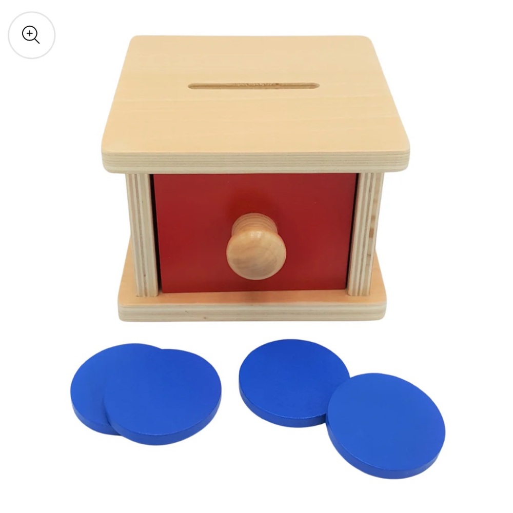 *SOLD* Montessori Toddler Coin Drop Box - Picture 1 of 6
